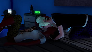 Blonde babe goes black