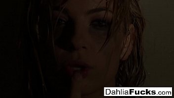 Blonde teen gets wet