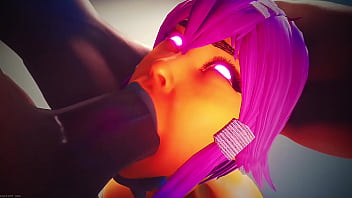 Yellow bitch makes out a guy's penis