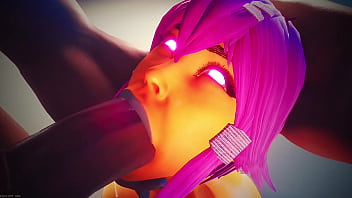 Yellow bitch makes out a guy's penis