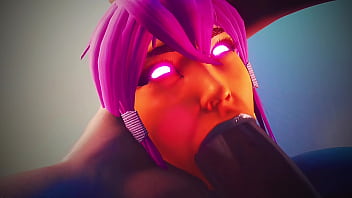 Yellow bitch makes out a guy's penis