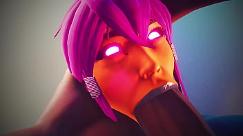 Yellow bitch makes out a guy's penis