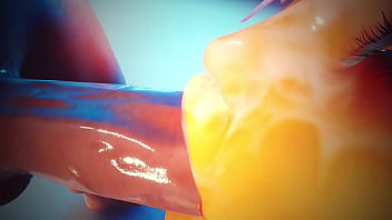 Yellow bitch makes out a guy's penis