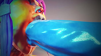 Yellow bitch makes out a guy's penis