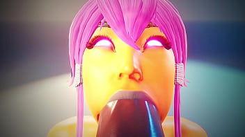 Yellow bitch makes out a guy's penis