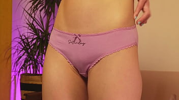 Saturday panties on hot blond chic