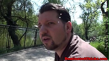 Busty sub deepthroats cock and gets fucked