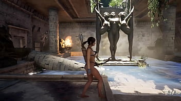 Lara croft and the exploration of an abandoned temple the tomb's magical twisted rituals