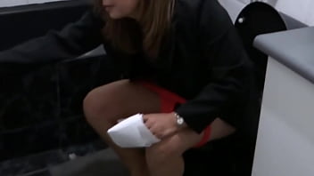 Various erotic moments of my wife in the bathroom pissing bathing caresses