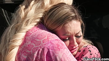 Adira Allure Eyes Drift Down To Angelina Pleases Cock thumbnail