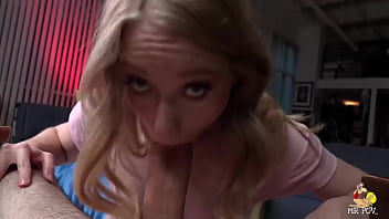 Blonde babe loves huge cock riding