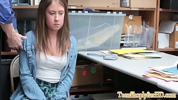 Small caught thief sucks off manager