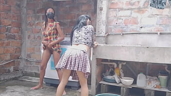 Mature Students Leave Their Houses And Go To The Patio To Show Off Their Buttocks And Flirt Outdoors They Are Neat And Discreet thumbnail