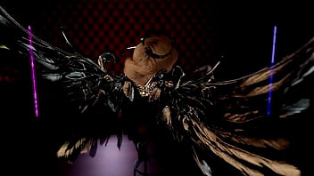 Thick evil angel with giant tits stripping nude for elit club customers