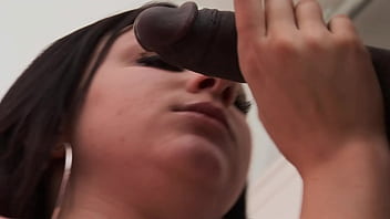 In this hot scene she takes it from behind with her silver stilettos on