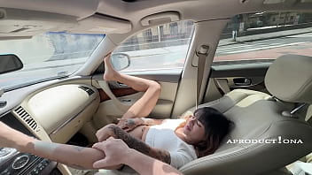 Michy squirts in my car