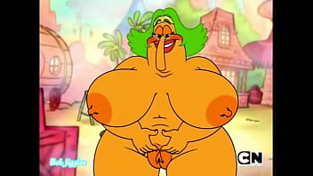 Chowder endivia muestra sus enormes atributos y juega con su cosita