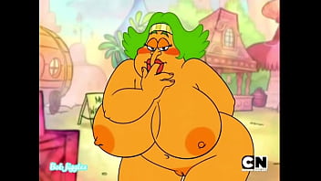 Chowder endivia muestra sus enormes atributos y juega con su cosita