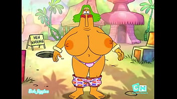 Chowder endivia muestra sus enormes atributos y juega con su cosita