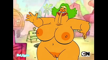 Chowder endivia muestra sus enormes atributos y juega con su cosita