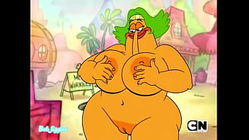 Chowder endivia muestra sus enormes atributos y juega con su cosita