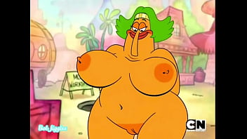 Chowder endivia muestra sus enormes atributos y juega con su cosita