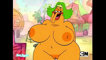 Chowder endivia muestra sus enormes atributos y juega con su cosita