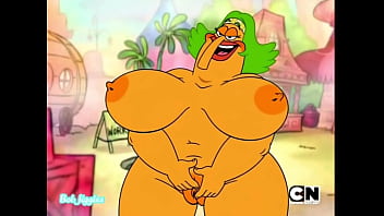 Chowder endivia muestra sus enormes atributos y juega con su cosita