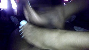 Ebony footjob