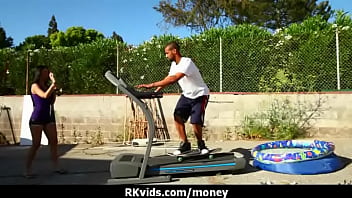 Desperate teen naked in public and fucks to pay rent 18