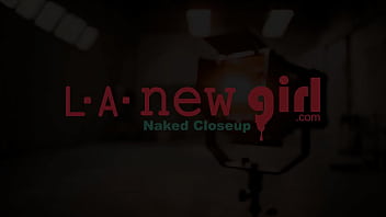 Attractive teen model naked close up