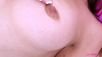 Attractive teen model naked close up