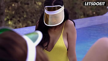 Hot babes have sex at the villa letsdoeit