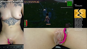 Playing some more tropical monster girls by sweetcakesnsfw on stream with cum dripping out of my wet pussy