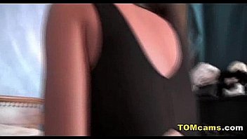 Sexy brunette cut their clothes