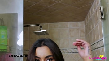 Gorgeous brunette model naked close up