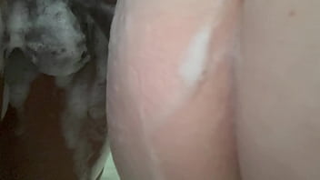 Caught playing with herself in the shower