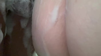 Caught playing with herself in the shower