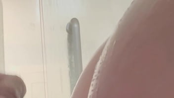 Caught playing with herself in the shower