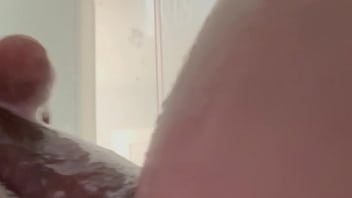 Caught playing with herself in the shower