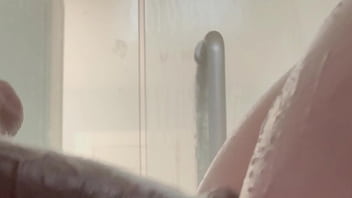 Caught playing with herself in the shower