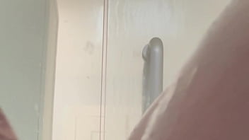 Caught playing with herself in the shower