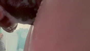 Caught playing with herself in the shower