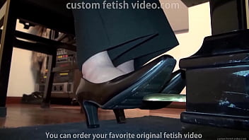 Grand piano pedal pumping in suit