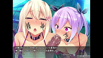 Double blowjob from hentai anime bitches
