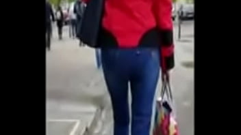 Short haired woman s ass