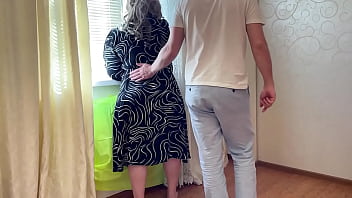 Mature housewife gave blowjob and got fucked in the ass