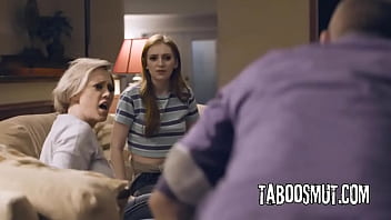 Hot redhead teen has foursome sex with new step family Hot redhead teen has foursome sex with new step family