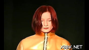 Lusty woman is cuddling her huge boobs