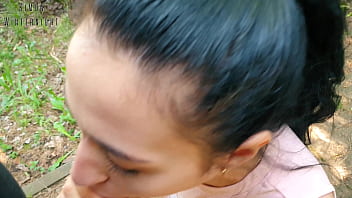 Phone version vlog ends with risky quickie blowjob in public park